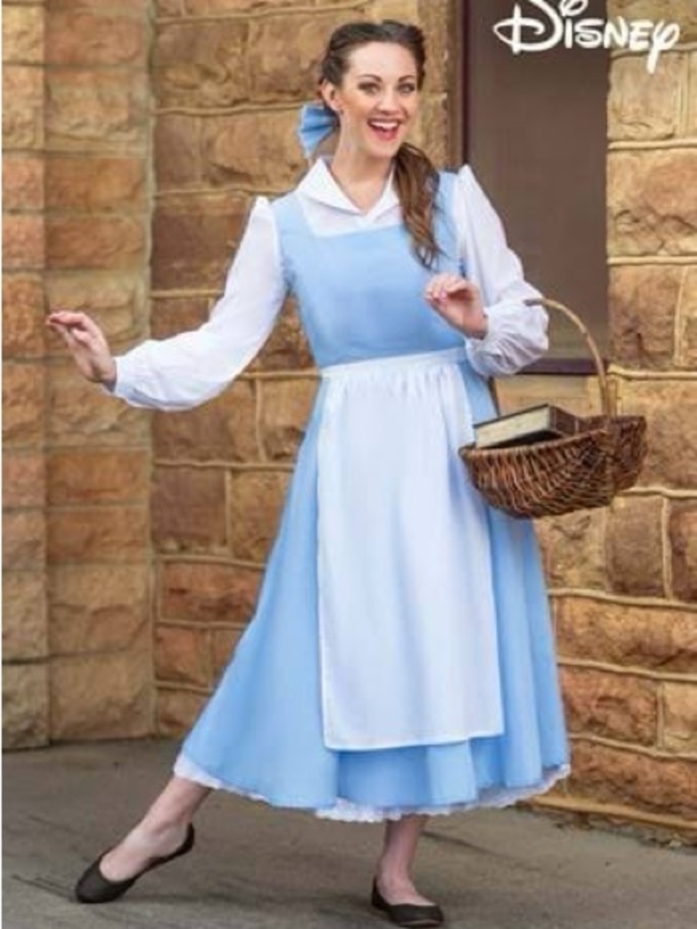 Disney Belle-Inspired Girls' Light Blue & White Costume Dress